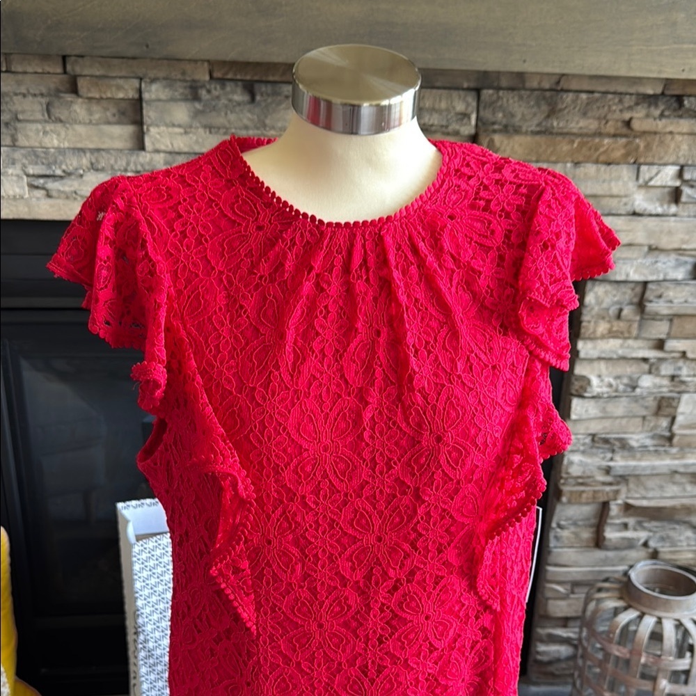 Julia Jordan Red Ruffled Mini Dress - Picture 3 of 14